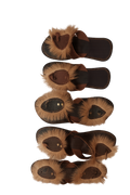 African Handcrafted Leather Sandals with Natural Fur – Premium Traditional Design