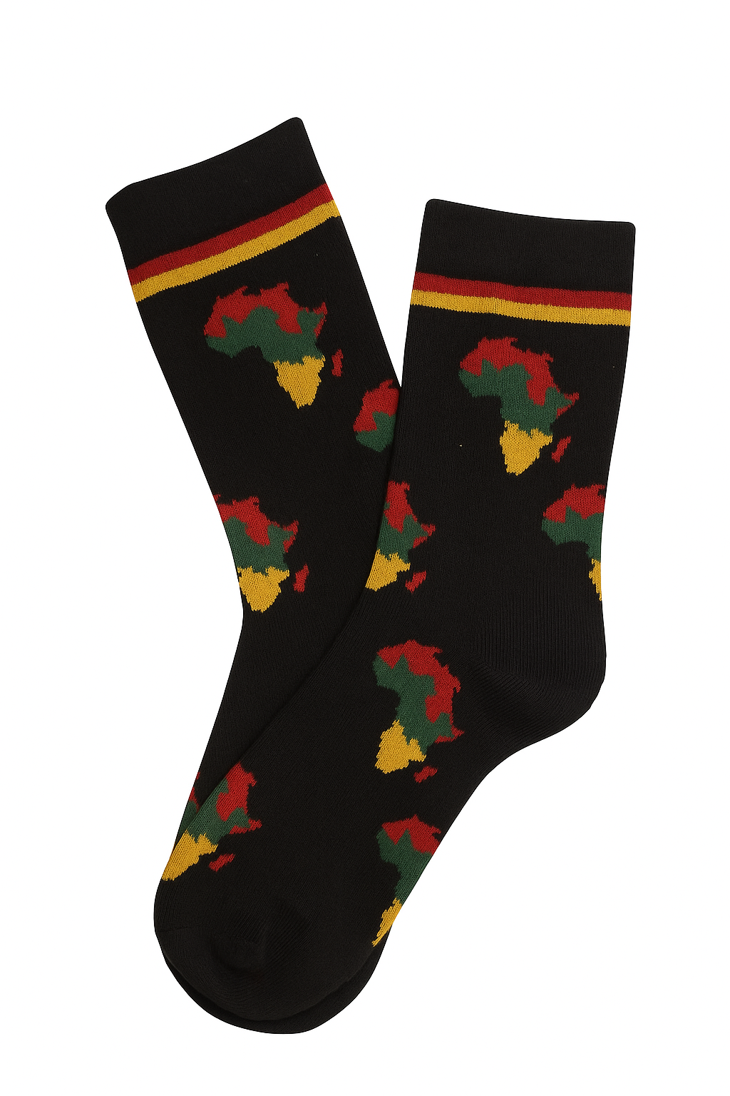 Pan African Map Design Socks